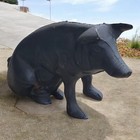 Vintage Cast Iron Pig Bank Piggy Coin Bank Door Stop Farmhouse Pig Collectible 