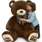 Giant Teddy Bear Lifesize Soft Plush Stuffed Animal With 4 Feet Chocolate Brown