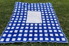 Handmade Crochet Afghan Blanket Throw Large Vintage Granny Square Retro Knit Lap