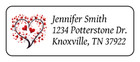 30 Valentines Day Return Address Labels Personalized  Hearts
