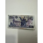 1992 El Banco De Mexico 20 Nuevos Pesos Banknote Serie H Benito Juarez Currency