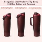 Alwenid 2pcs Silicone Boot For Owala Freesip Sway 30oz 40oz Black Cherry