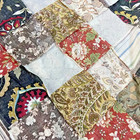 Handmade Floral Scrappy Cotton Fabric Patchwork Quilt Top topper 86x86