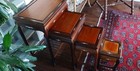 Rosewood Nesting Tables Set Of 4 Mother Of Pearl Inlaid  Ball   Claw Feet