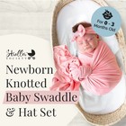 Stroller Society - Newborn Swaddle And Hat Set  Stretchy And Comfortable Baby Sw