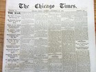 Pair Of 1870   1873 Chicago Newspapers Before   After The Great Chicago Fire
