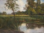 Ernest Reculon-dupont  1825-1888  - Late 19th Century Oil  Amongst The Reeds