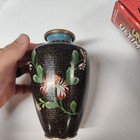 Vintage Chinese Cloisonne Hand Painted Enamel On Brass Vase Floral Pattern 6  