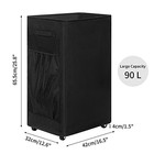 Chrislley Rolling Laundry Basket  90l Foldable Laundry Hamper With Wheels Black