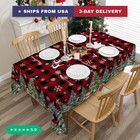 Christmas Square Tablecloth 52x52 Inches - Xmas Party Decora