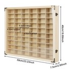 60-grid Wooden Display Case With Clear Door     Showcase For Hot Wheels