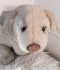 Vintage Applause 1988 Plush Stuffed Puppy Dog Seated Tan Brown Eyes nose 11 