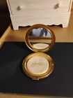Vintage Stratton Art Deco Compact Gold Dipped Black Enamel Powder Collectable