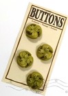 4 Fab Green   Early Celluloid   Bakelite   Plastic Vintage Buttons   Old Stock