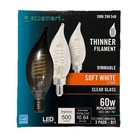 60-watt Equiv B11 Dimmable E12 Candelabra Led Vintage Edison Soft White  3 Pack 