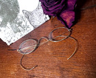 Antique 10k Gold Filled Wire Rim Spectacles Glasses Saddle Bridge Cable Video