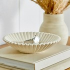 Better Homes   Gardens Off White Decorative Ribbon Design Tabletop Bowl Decor