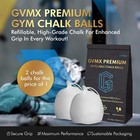 130g  2 X 65g  Premium Chalk Balls  Pro-grade Gym Chalk In Refillable Sock  Eco