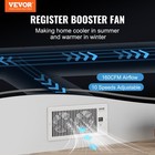 Vevor Quiet Register Booster Fan Heating cooling 6 X 12 Inch With Remote White