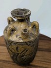 Two Antique Old  Asian Pottery Terracotta Wine Vase Vessel