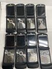 Lot Of 12 Black Motorola Razr V3 Flip Cell Phones Gsm 2g