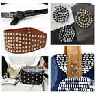 Double Cap Rivet Leather Work Shoes Bag Belt Clothing 6 Colors 3 Sizes 