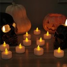 Flameless Flickering Led Tea Lights Candles Pack Of 12  Tea Lights Set Of 12