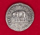 Ancient Roman Silver Denarius Of Titus 80 Ad Elephant Reverse