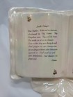 Vintage Ceramic White Iridescent Lord s Prayer Open Bible Book Planter