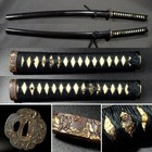 Japanese Sword Wakizashi Koshirae Tsuka Saya Tsuba Set Antique Edo 37 4 Inch