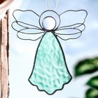 Stained Glass Angel Sun Catcher Ornament  Choice Of Color   Style new ships Free