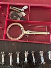 Vtg 80s Genuine Bernina Red Accessory Box With Accessories  Feet