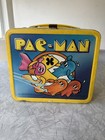 Vintage 1980 Pac-man Metal Lunchbox   Plastic Thermos Aladdin Lunch Box 