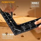 Powertec Framing Square  16 X 24 Inch Steel Carpenter Square With Rafter Tables