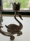 Elegant Swan Silver Plated 4-point Candelabra  Candleholder Centerpiece  6  Tall