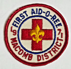 Lot Of 2 Vtg 71 72 First Aid-o-ree Macomb District Boy Scouts Of America Patches