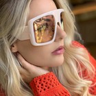 Fashion Women Oversized Square Sunglasses Retro Big Frame Outdoor Shades Glasses