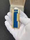 Dunhill Gold Plated With Blue Enamel And Gold Stripes