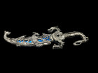 Fantasy Dragon Dagger Blade Knife Sword With Blue Metal Sheath 9  Blade