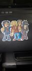 Motley  Crue Cartoon Sticker 4  Long Nikki Sixx Vince Neil Tommylee Mick Mars
