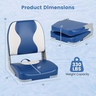 2-pack Boat Seats  Folding Low Back Boat Chairs W thick Sponge Padding  Hinges