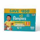 Pampers Swaddlers Leakproof Disposable Baby Diapers  size 2  - 180 Count