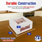 Mt Products White Cake Boxes - 10  X 10  X 5  Bakery Boxes - Pack Of 100