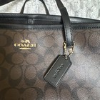 Coach City Tote Dark Signature Gold Hardware