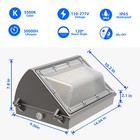 150w 125w 70watt Commercial Security Led Wall Pack Light Photocell Dusk To Dawn
