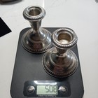Vintage Empire Sterling Silver Weighted 4 5in Candlestick Holder Set Of 2