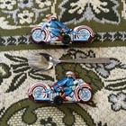 Vintage 1960 s Tin Friction Police Motorcycle Toy Made In Japan Bundle