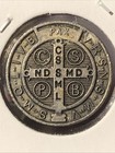 Saint Benedict Token Medal Coin   Silver Tone  