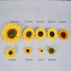 Artificial Silk Sunflower Heads 50pcs 2 7  Diameter Fabric Floral Diy Wedding