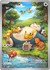 Snorlax Fan Art Holographic Mini Print   Trading Card Size   Snapzag Series One